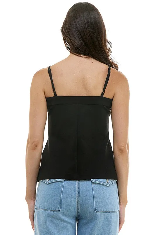 Button Up Vest Cami