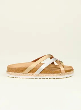 Buy BRAKEBURN Metallic Multi Strap Sandal 8 | Sandals | Tu