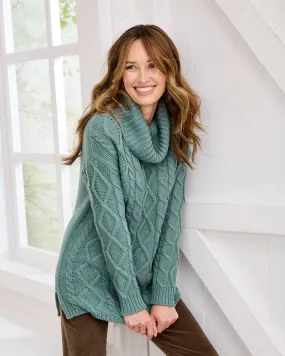 Cable Cowl Neck Jumper