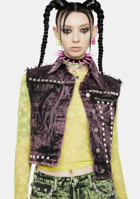 Candy Mischief Denim Vest-