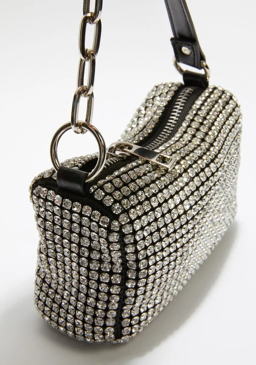 Can't Afford Me Rhinestone Handbag-