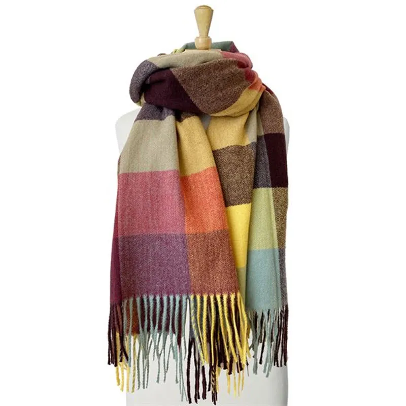 CARACOL PLAID SCARF MULTI