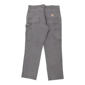 Carhartt Carpenter Trousers - 36W 32L Grey Cotton