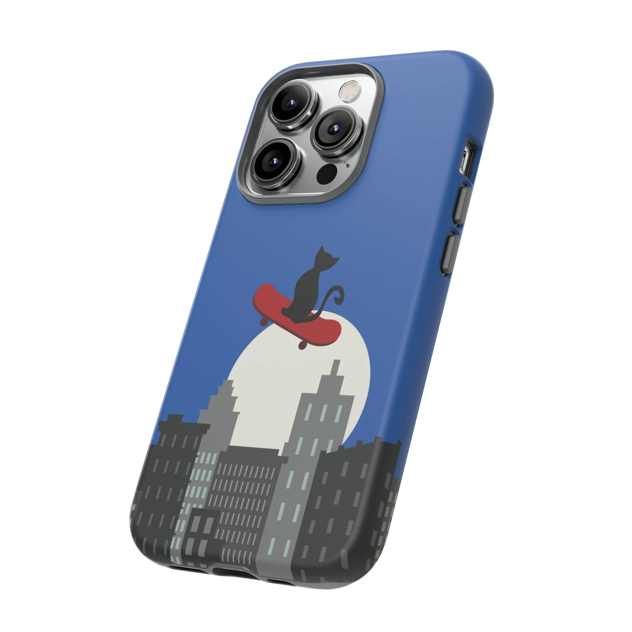 Cat on skateboard Phone Case