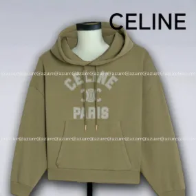 CELINE  |celine paris loose hoodie in cotton fleece