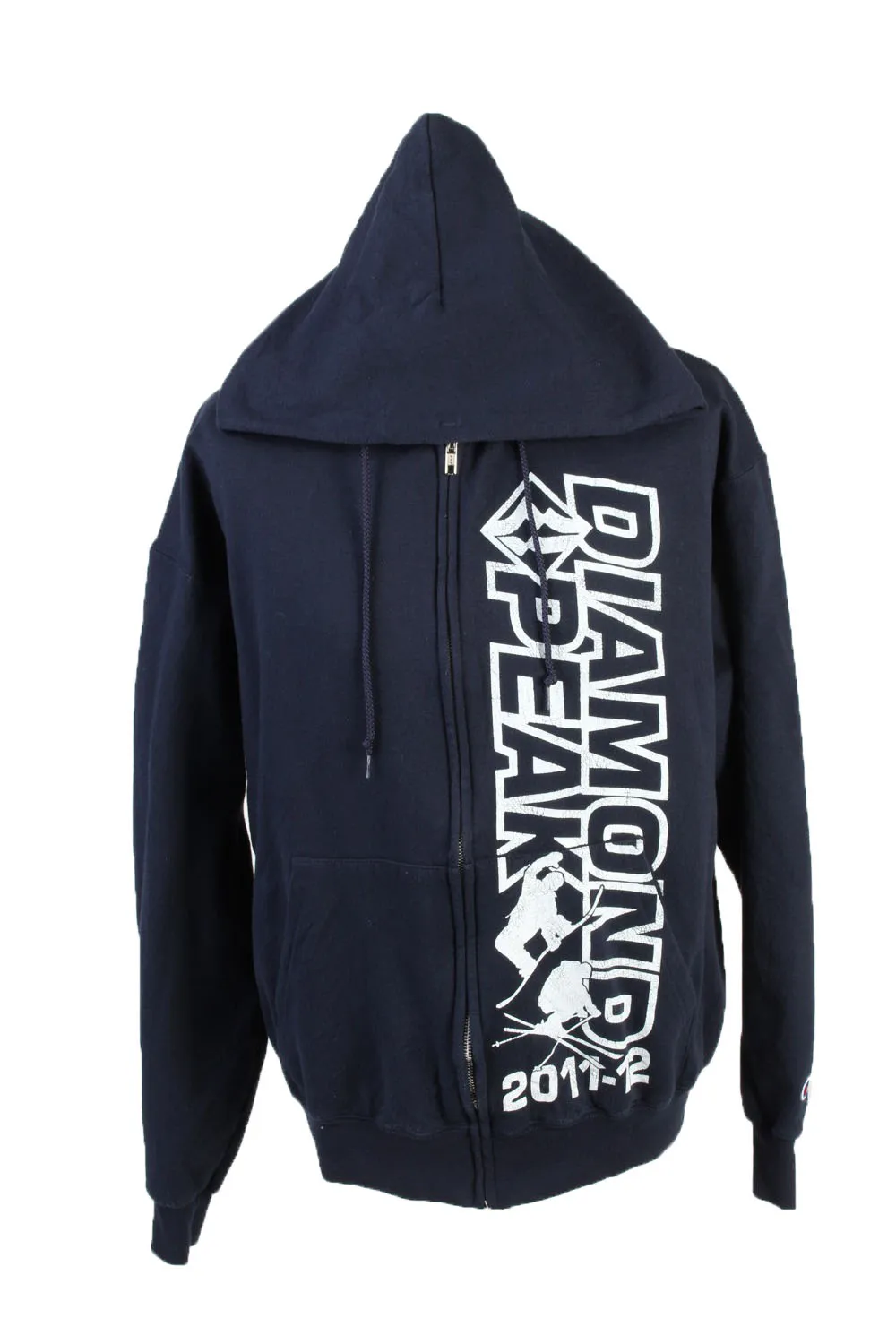 Champion Full Zip Hoodie Sweatshirt Top Navy L - Pepper Tree London