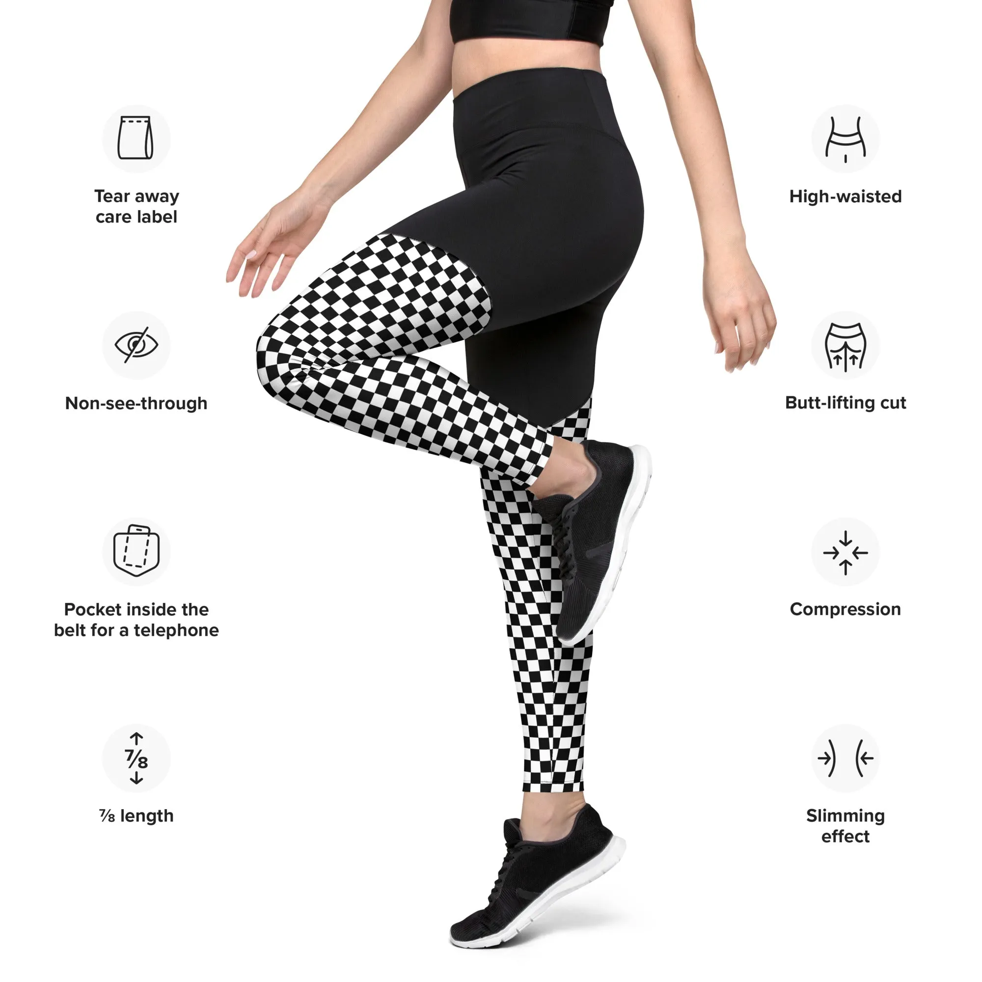 Checkered Compression Leggings