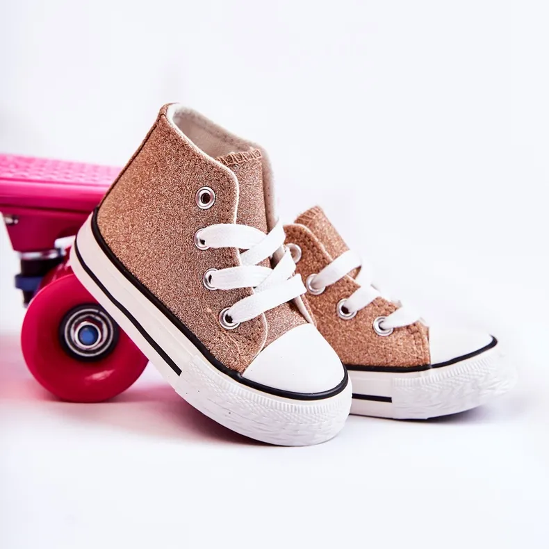 Children's Sneakers High Pink Gold Catrina golden golden