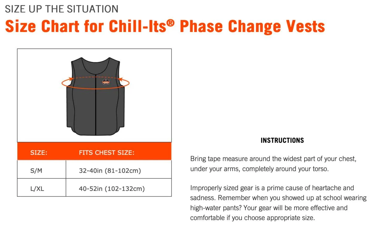 Chill-Its 6260 Lightweight Phase Change Cooling Vest with Packs