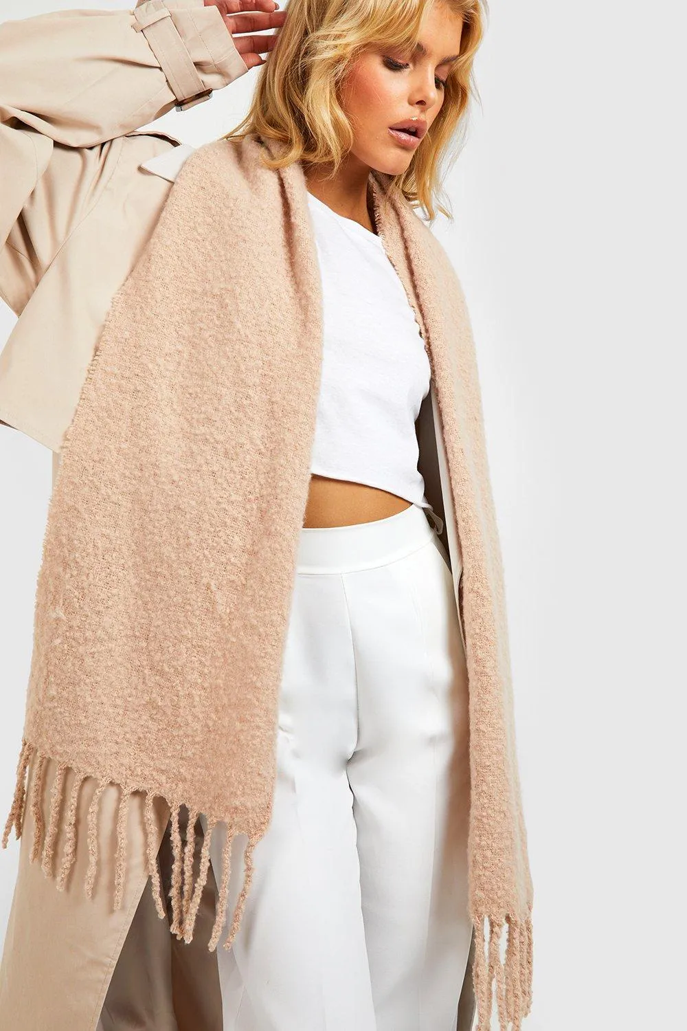 Chunky Oversized Fringe Scarf
