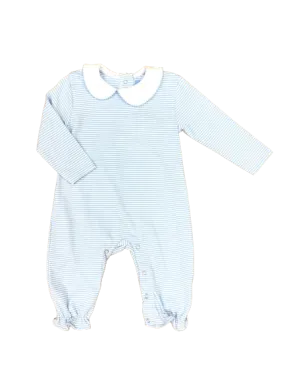 Claire Long Sleeve Romper Light Blue Stripe