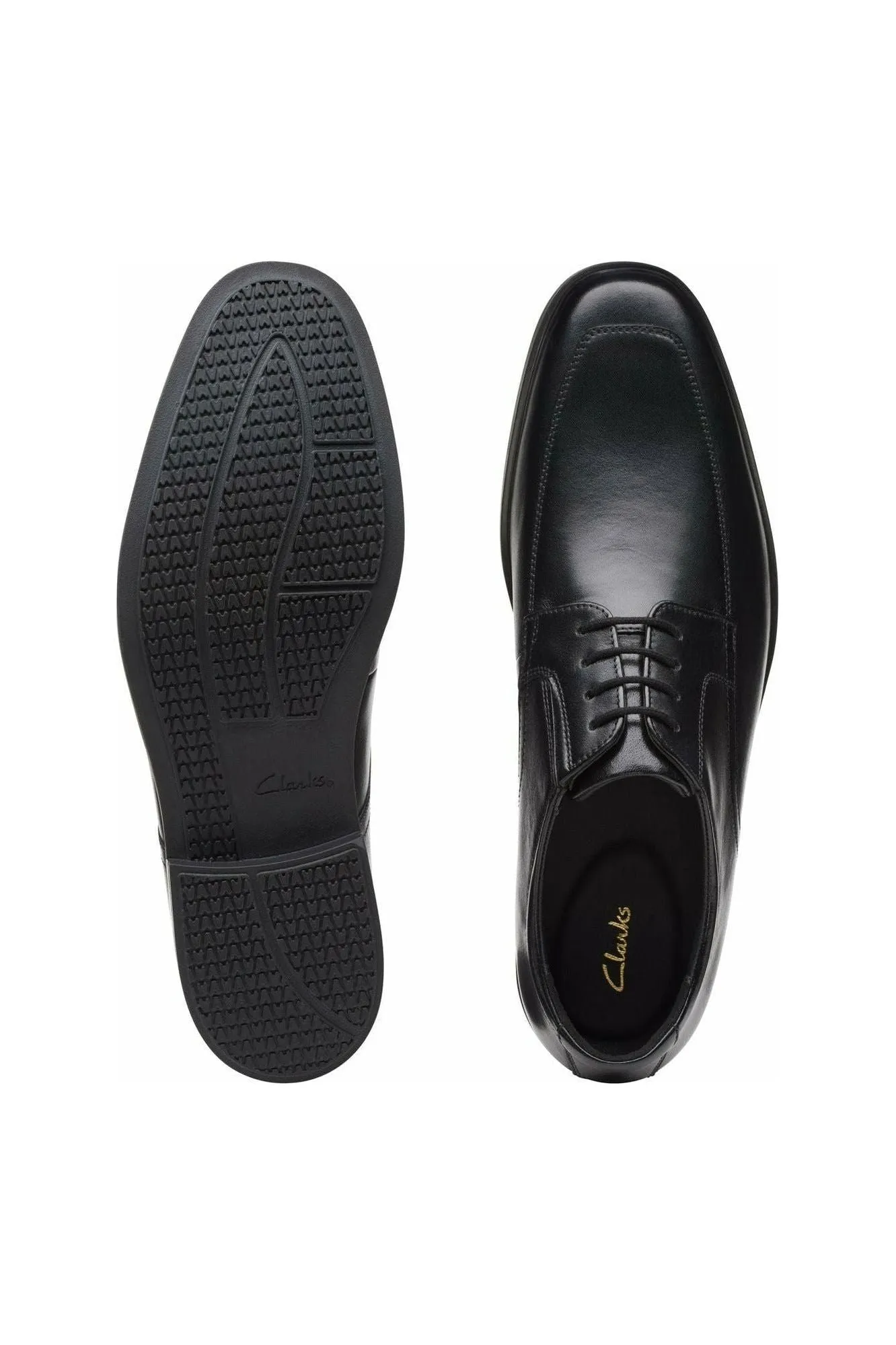 Clarks Howard Apron black leather