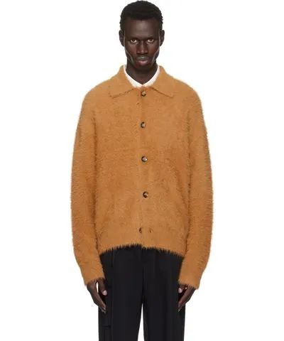 CMMN SWDN Tan Flynn Fluffy Cardigan