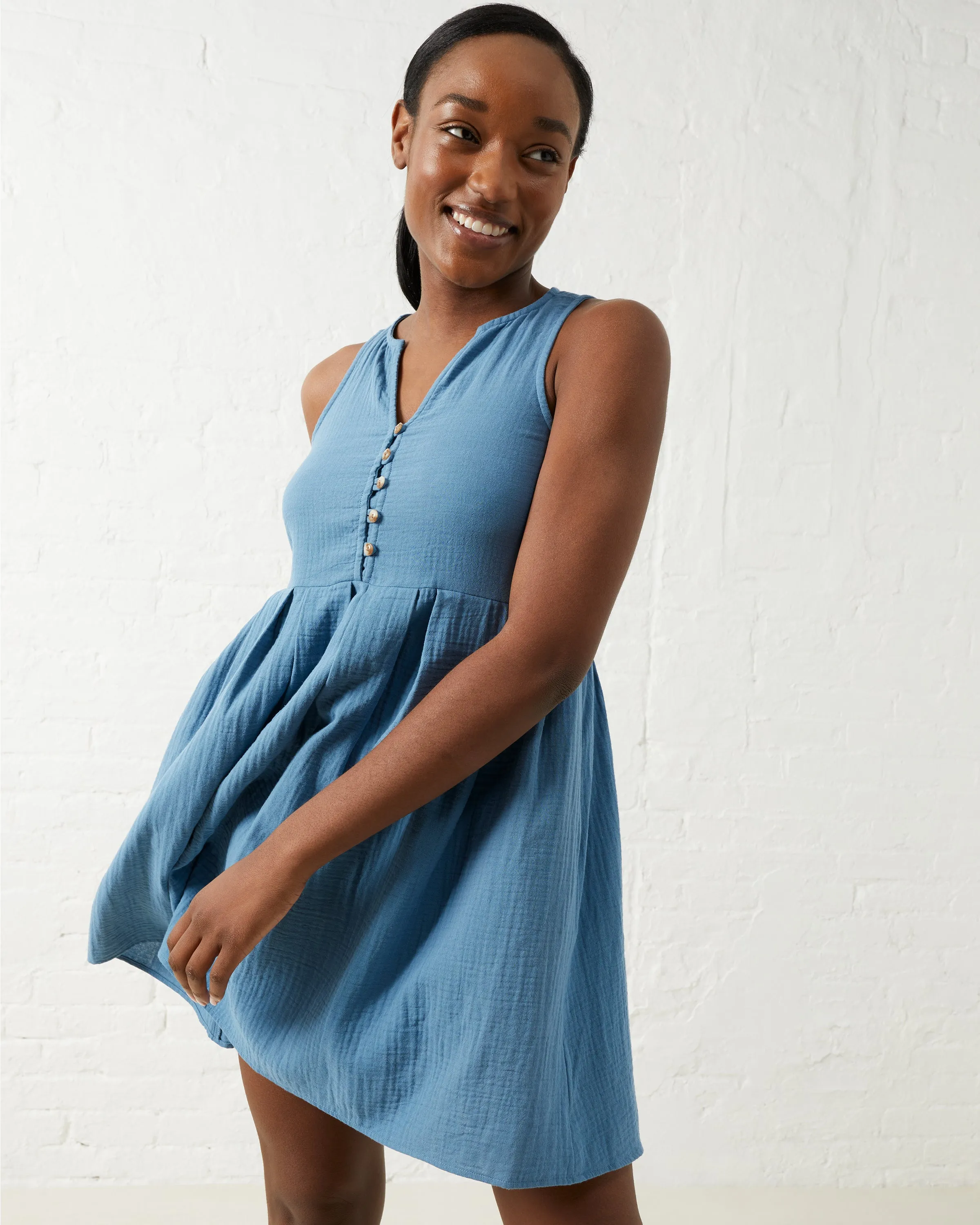 Coastal Cotton Tank Dress