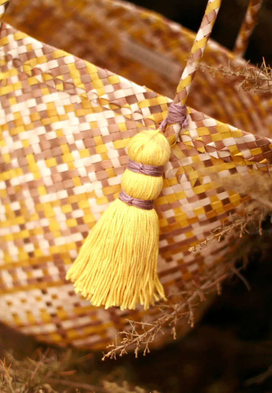 Coco Palm Straw Bag - Lemonade