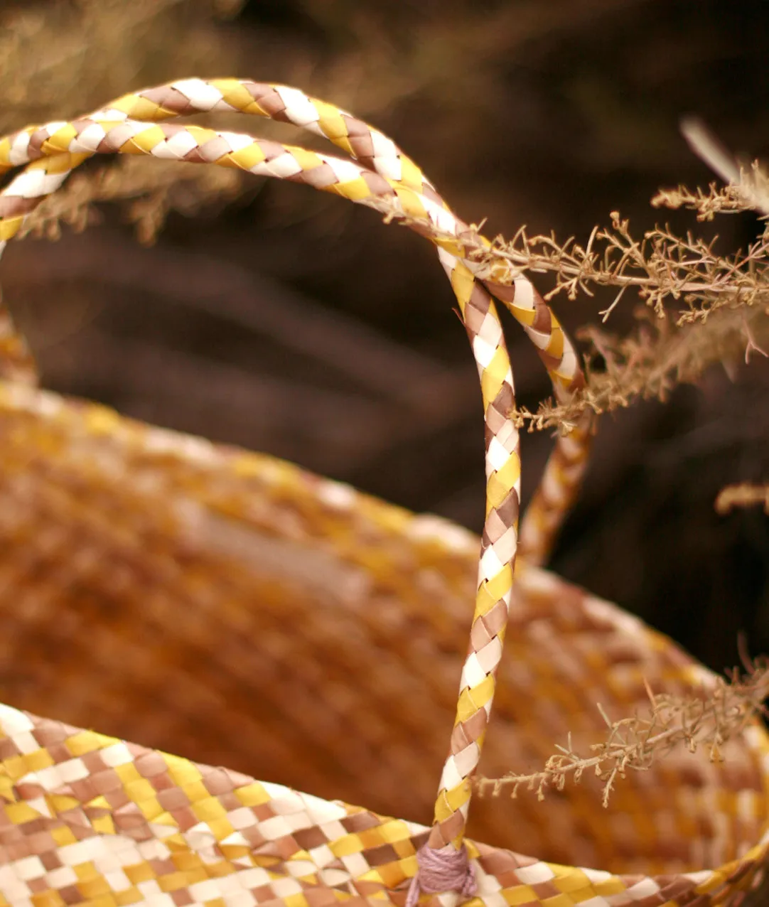 Coco Palm Straw Bag - Lemonade