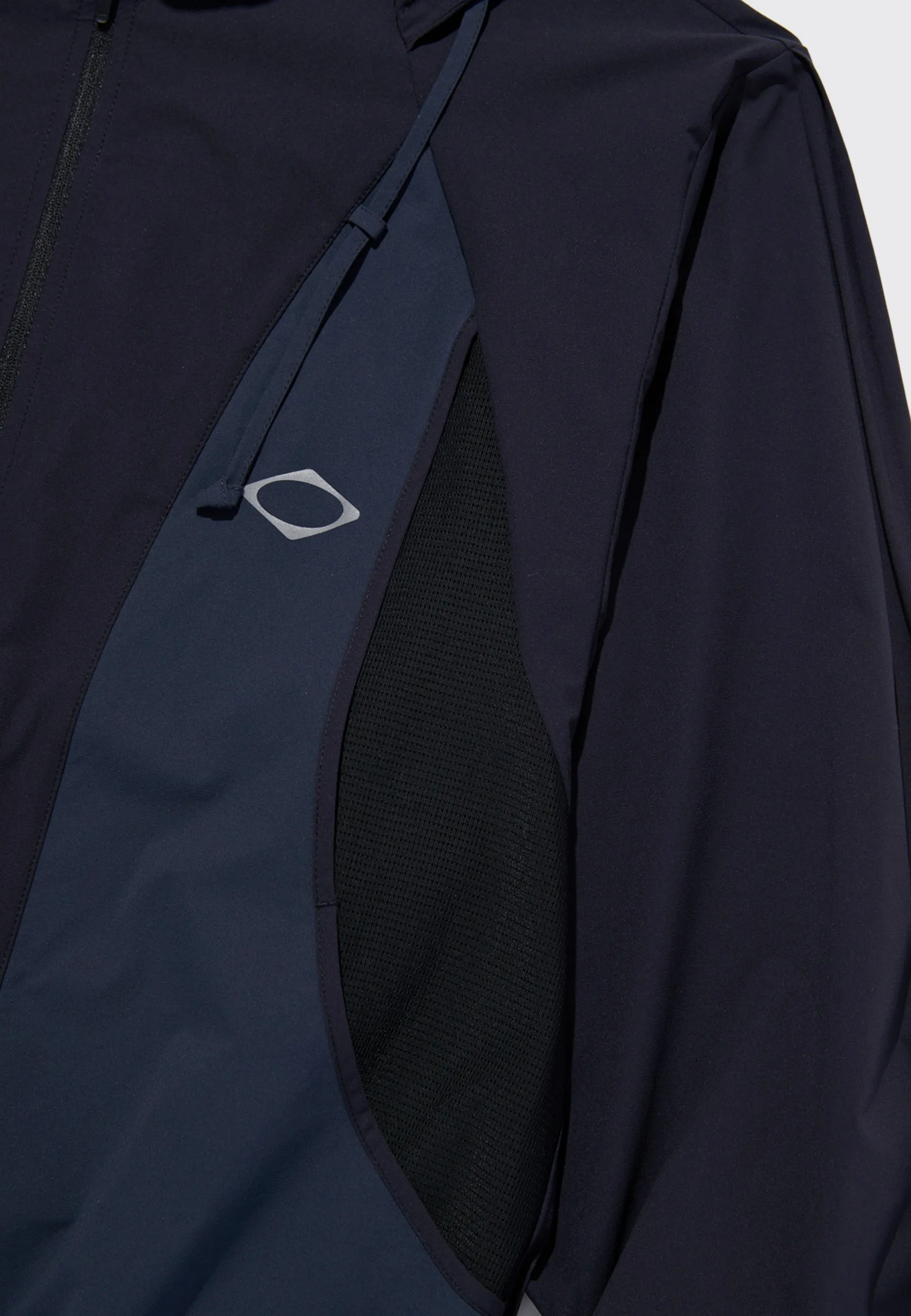 Colour Blocked Windbreaker - Black