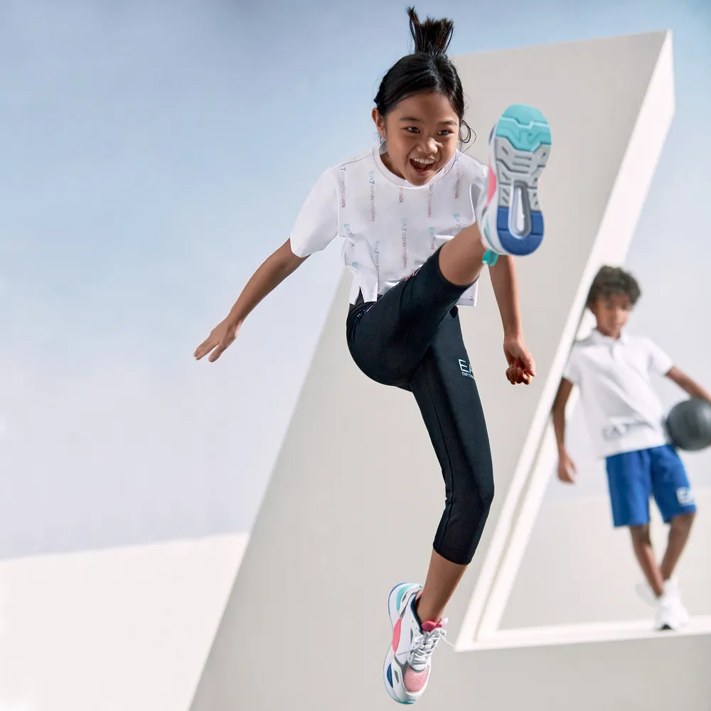 Colourful Mesh Logo Trainers