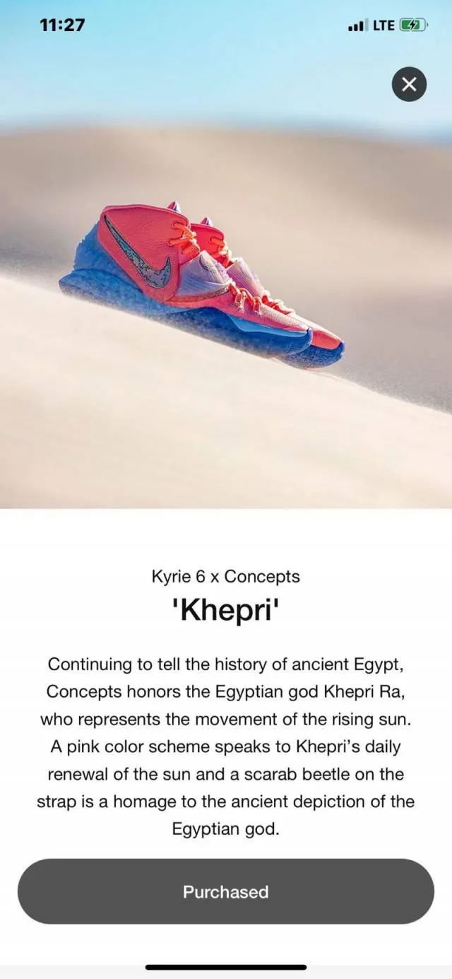 Concepts x nike kyrie 6 khepri