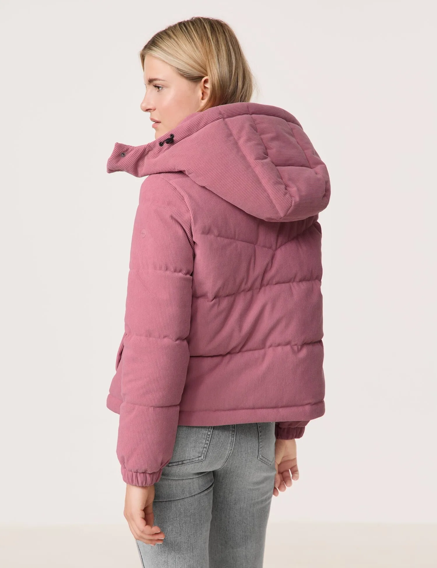 Corduroy quilted jacket
