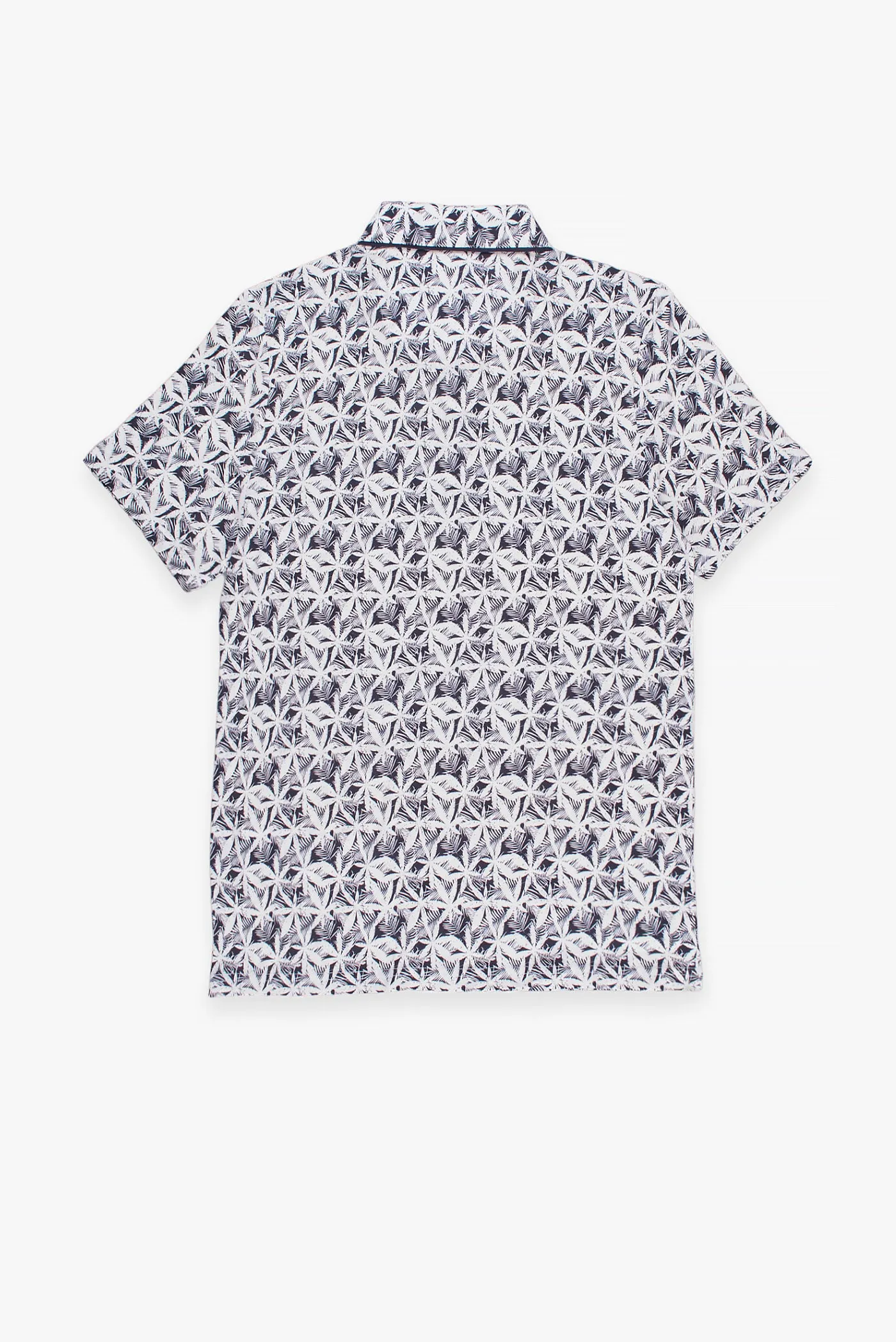 Cotton Man Polo Blue White