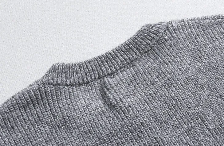 Crew Neck Ribbed Knit Vest