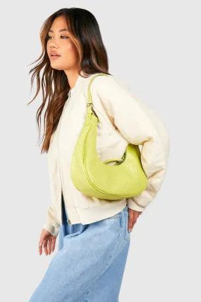 Croc Curved Shoulder Bag