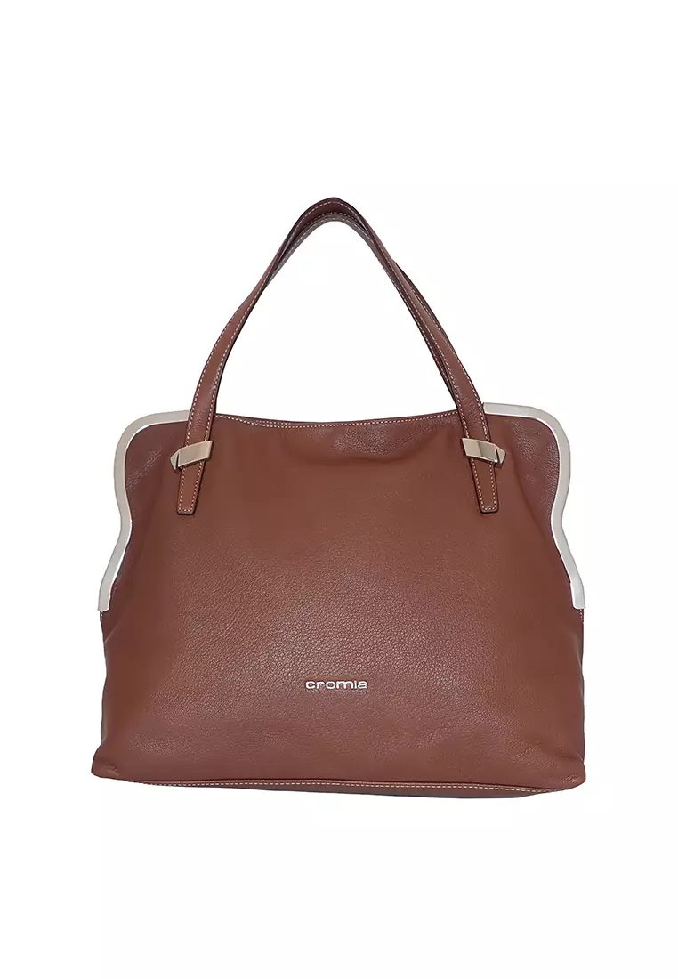 Cromia Cow Leather Handbag (MARRONE)