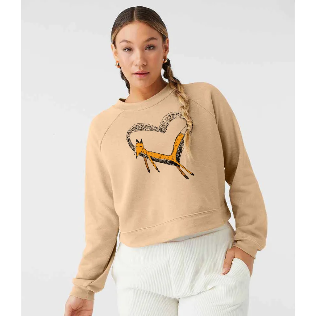 Cropped jumper fox heart