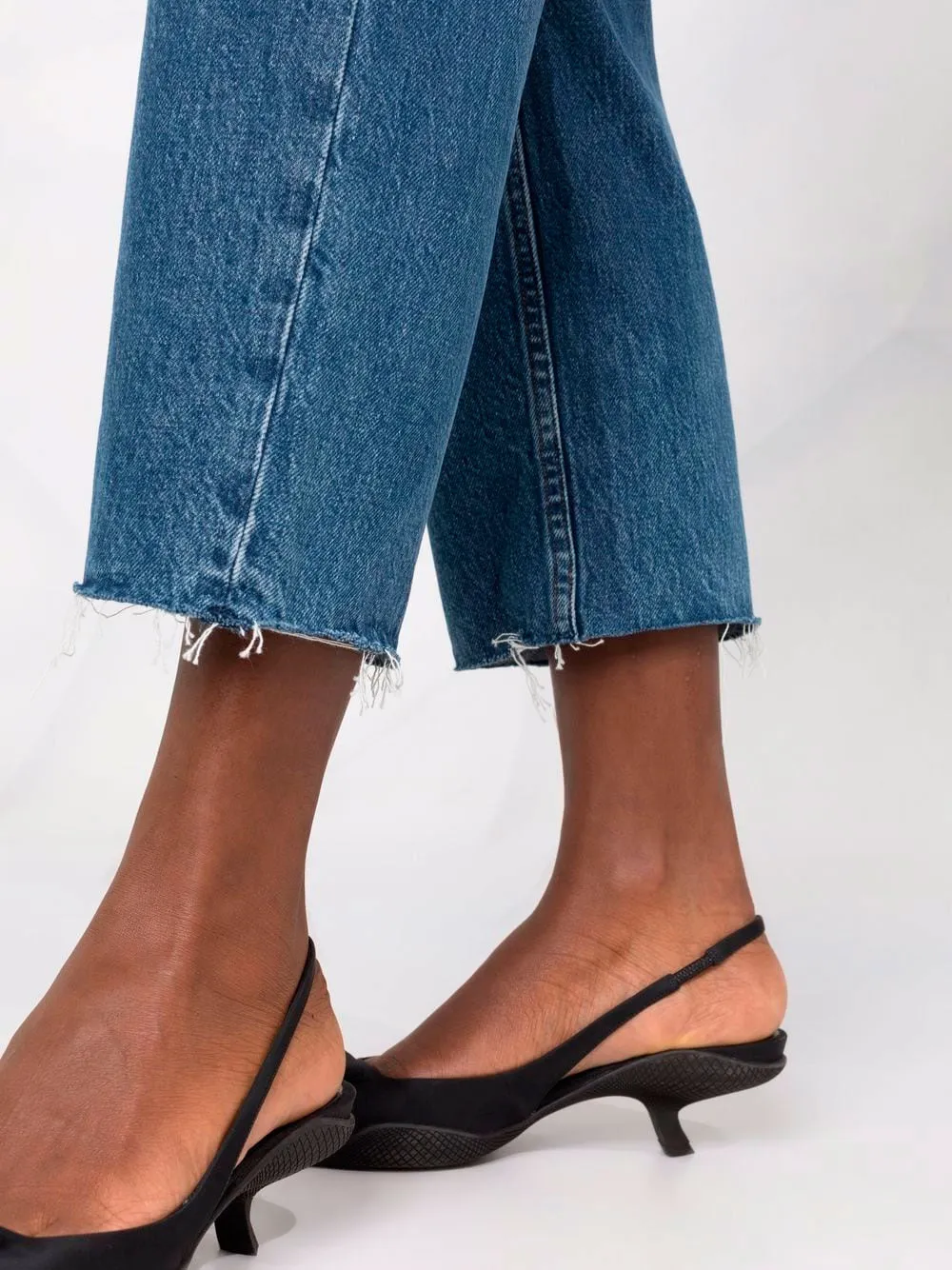 Cropped straigh-leg jeans