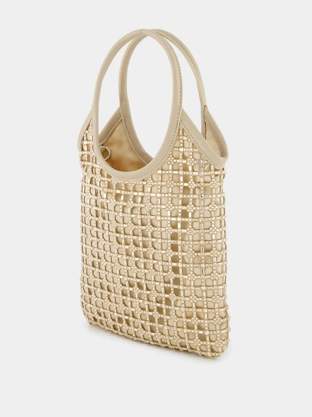 Crystal Embellished Satin Bag