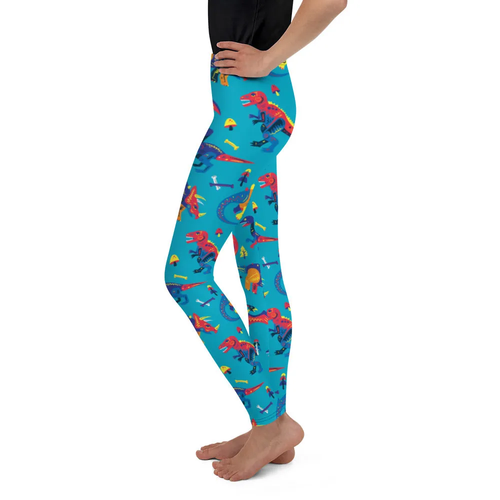 Cute Dinosaur Youth Leggings