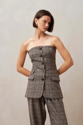 Deve Vest - Brown Check
