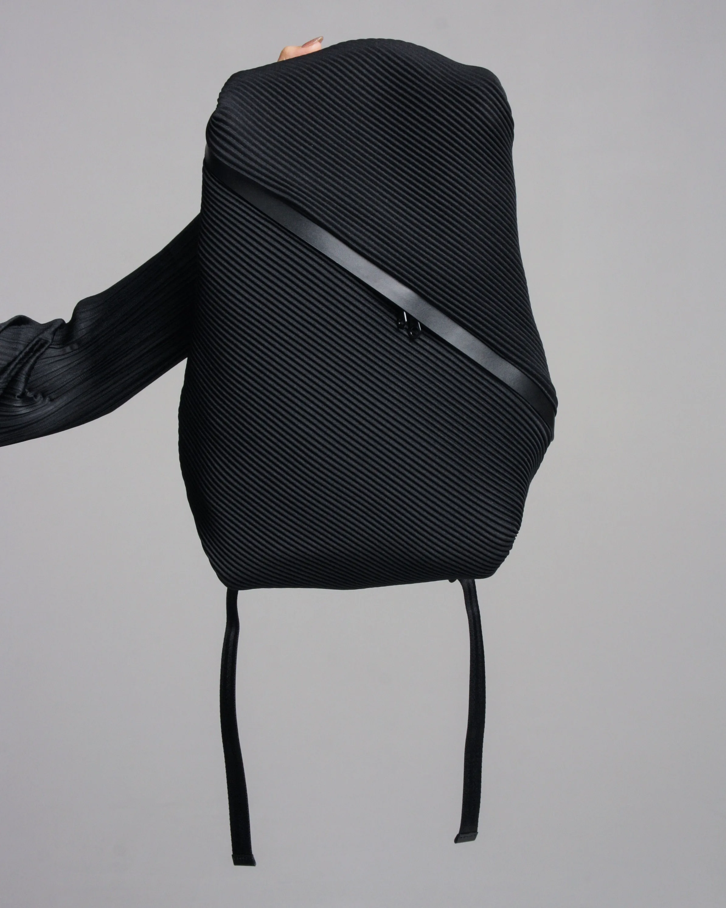 Diagonal Pleat Backpack