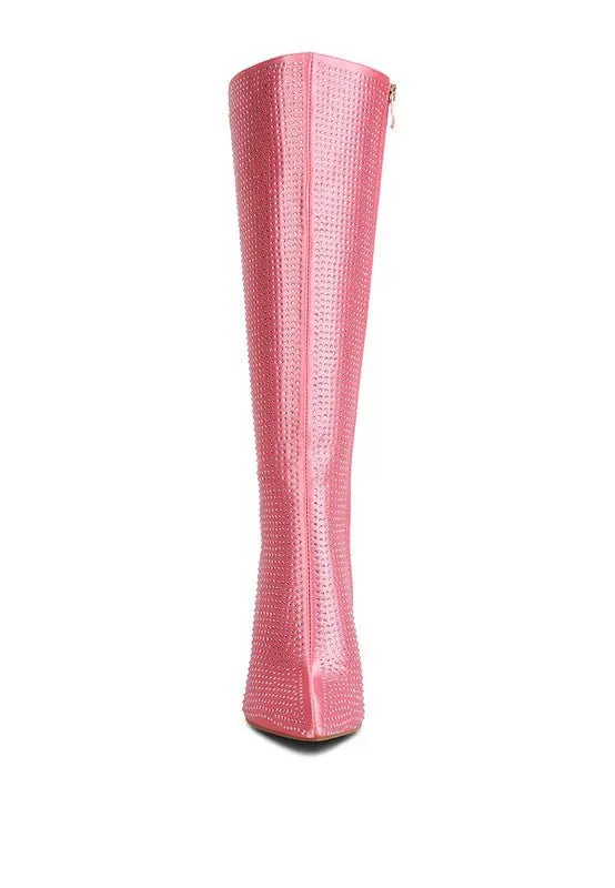 Diamante High Heeled Boot