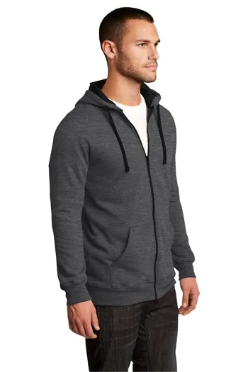 District -  Young Mens The Concert Fleece Full-Zip Hoodie. DT800