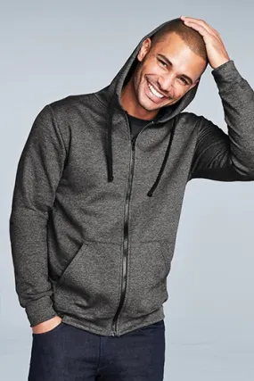 District -  Young Mens The Concert Fleece Full-Zip Hoodie. DT800