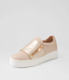 DJANGO & JULIETTE Laroon Pale Rose Gold Leather Sneakers