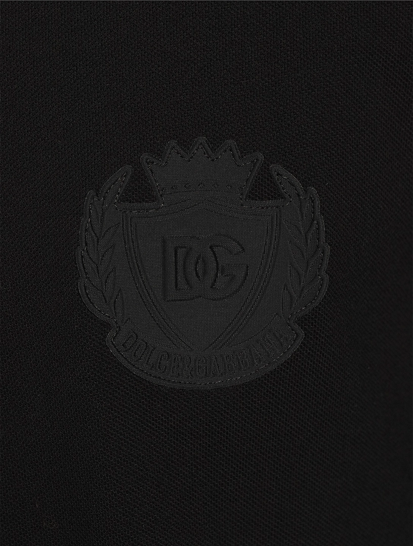 DOLCE GABBANA Crest Logo Polo Shirt