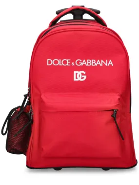 Dolce&Gabbana   Logo print nylon rolling backpack 