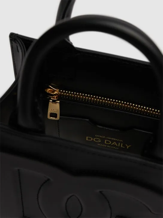 Dolce&Gabbana   Small DG Daily leather top handle bag 