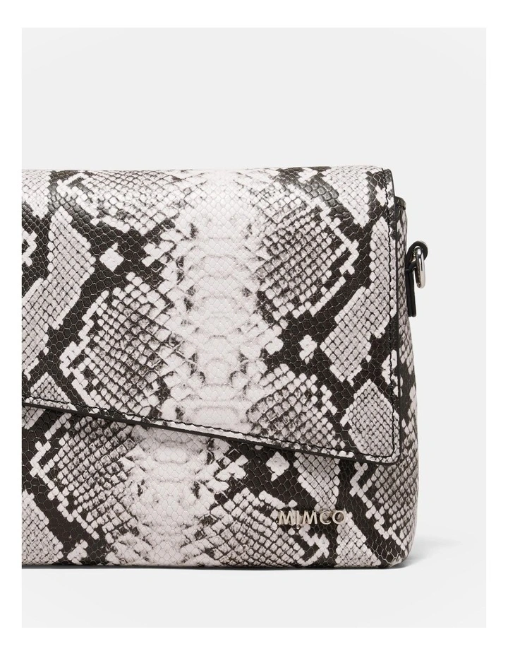 Drift Flapover Shoulder Bag in Ivory Snake