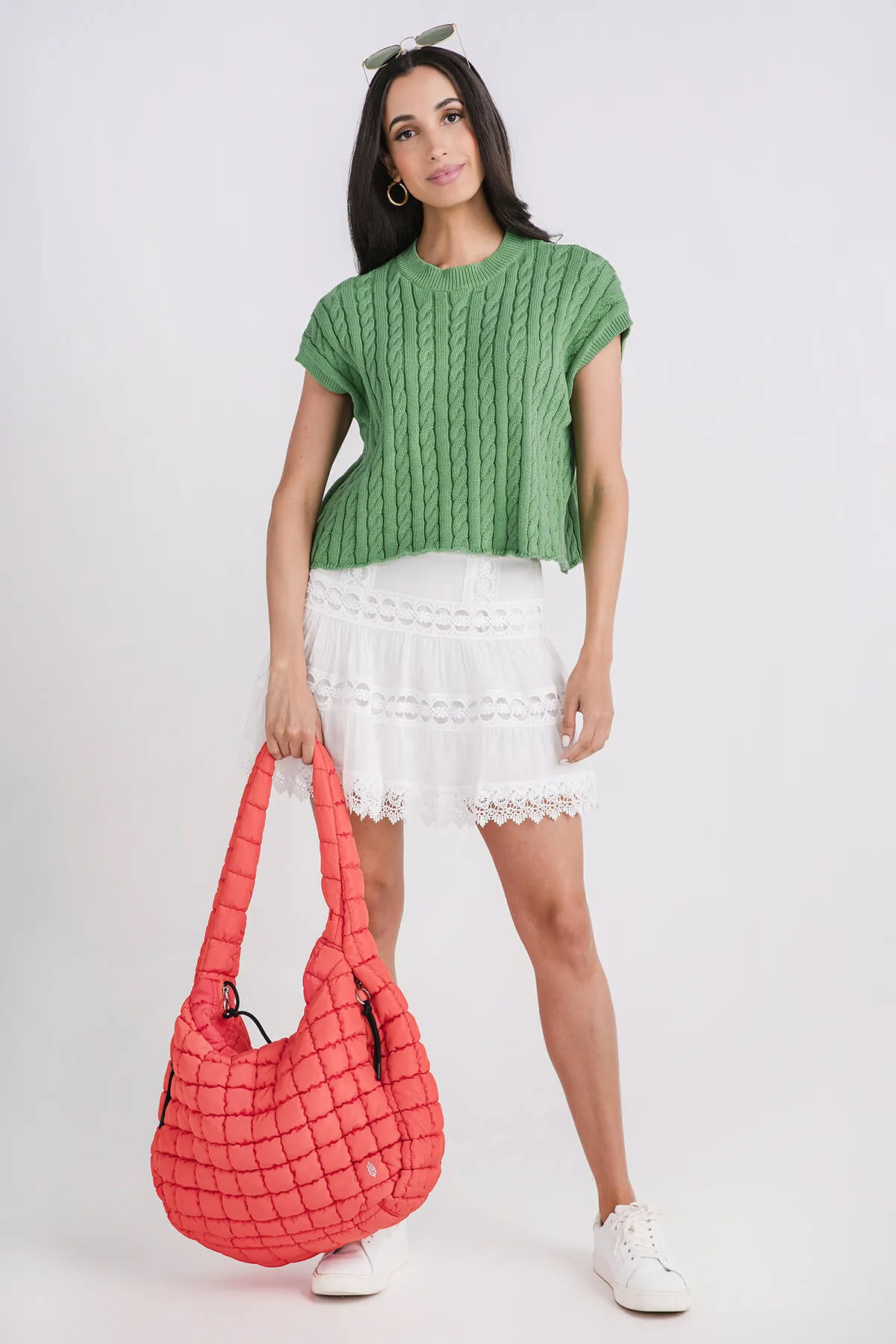Elan Eyelet Detail Skirt