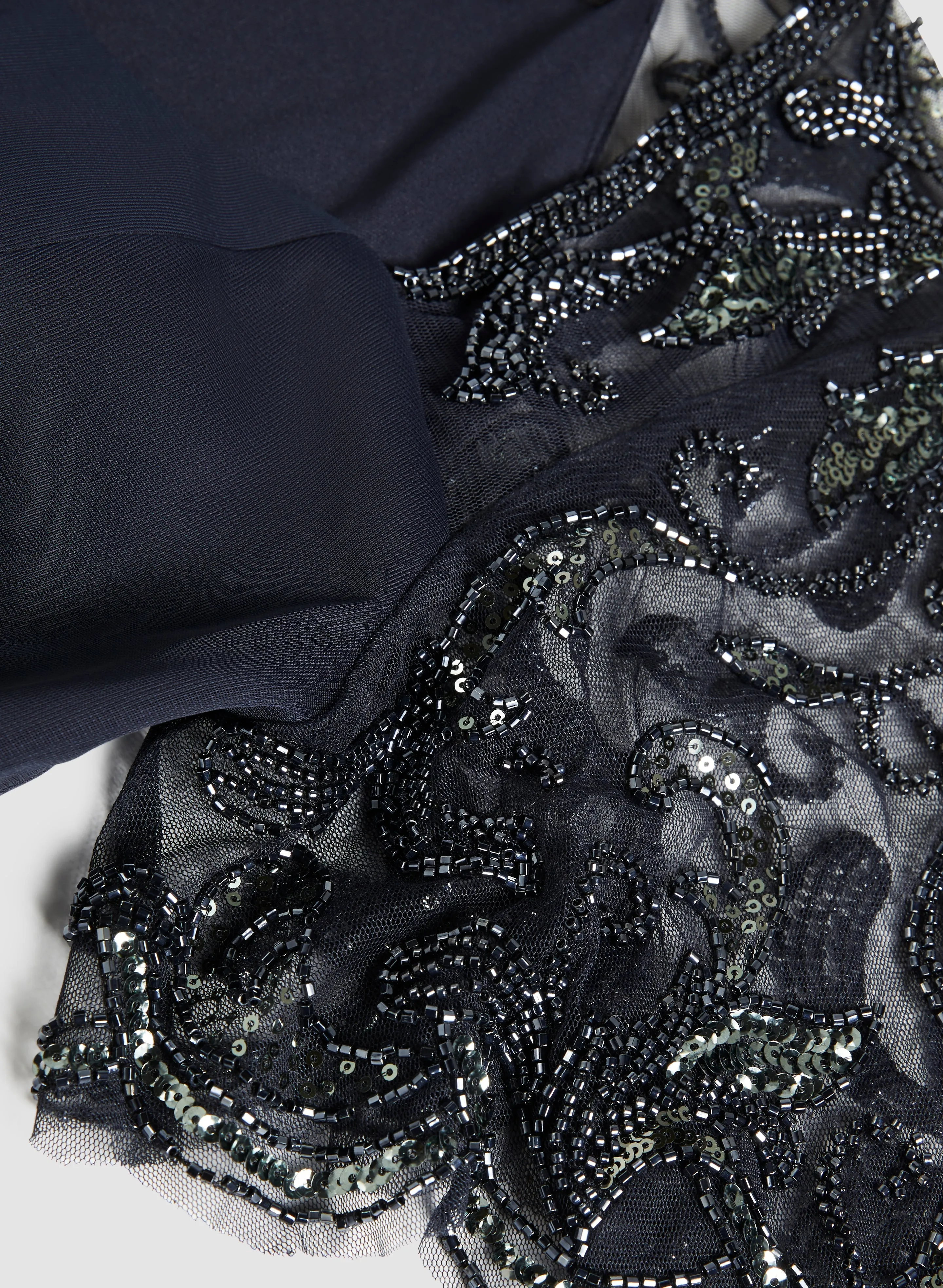 Embellished Draped Dress