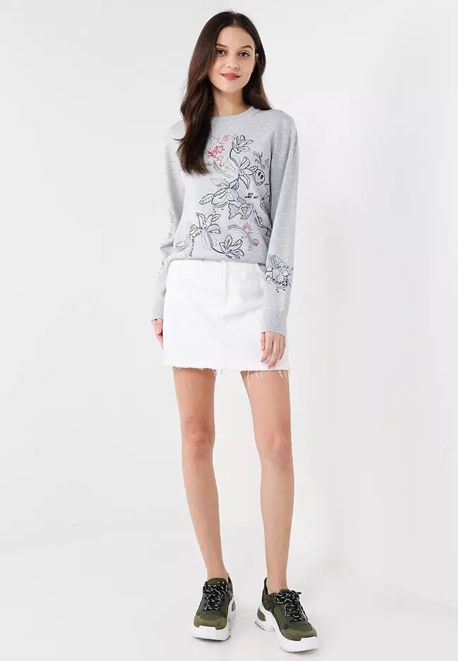 Embroidered Floral Jumper