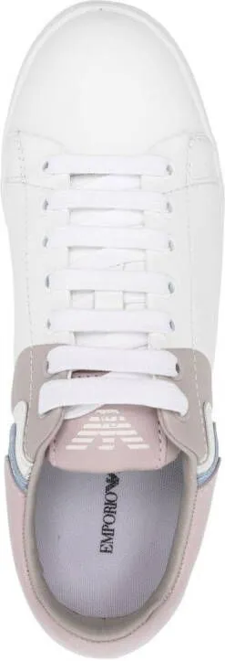 Emporio Armani embossed-logo low-top sneakers White