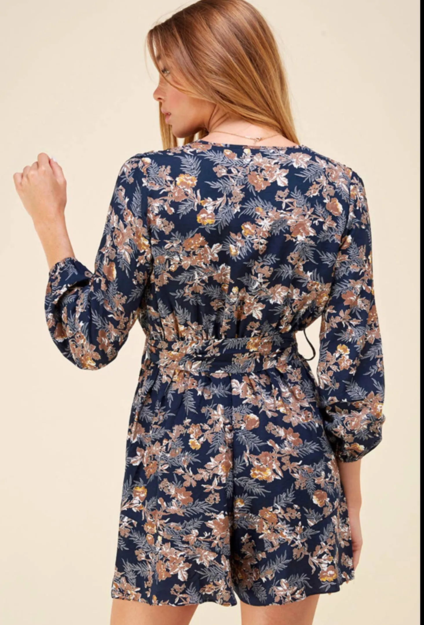 Episode Navy Floral Print Romper