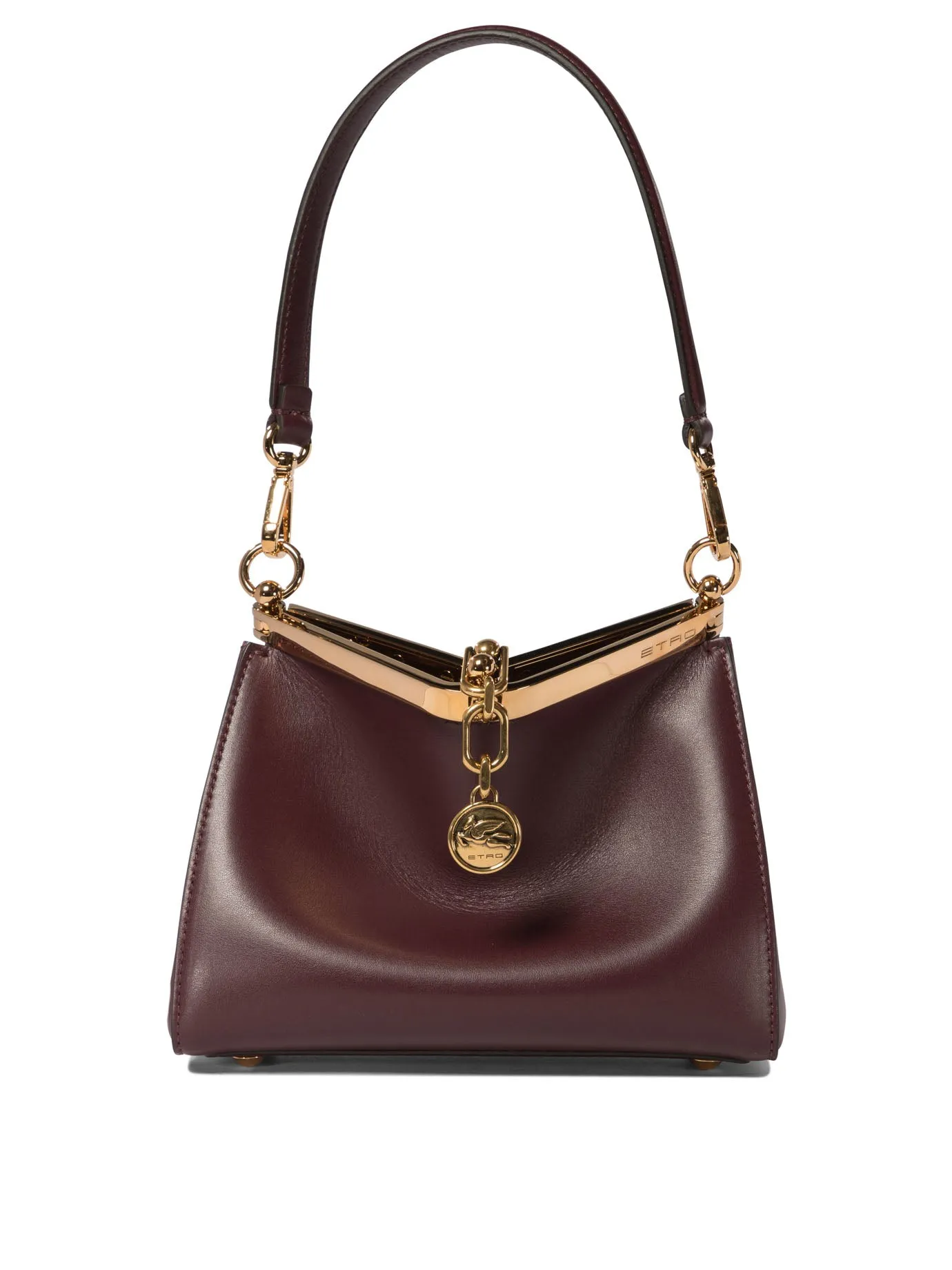 ETRO Bordeaux Mini Calf Leather Shoulder Bag