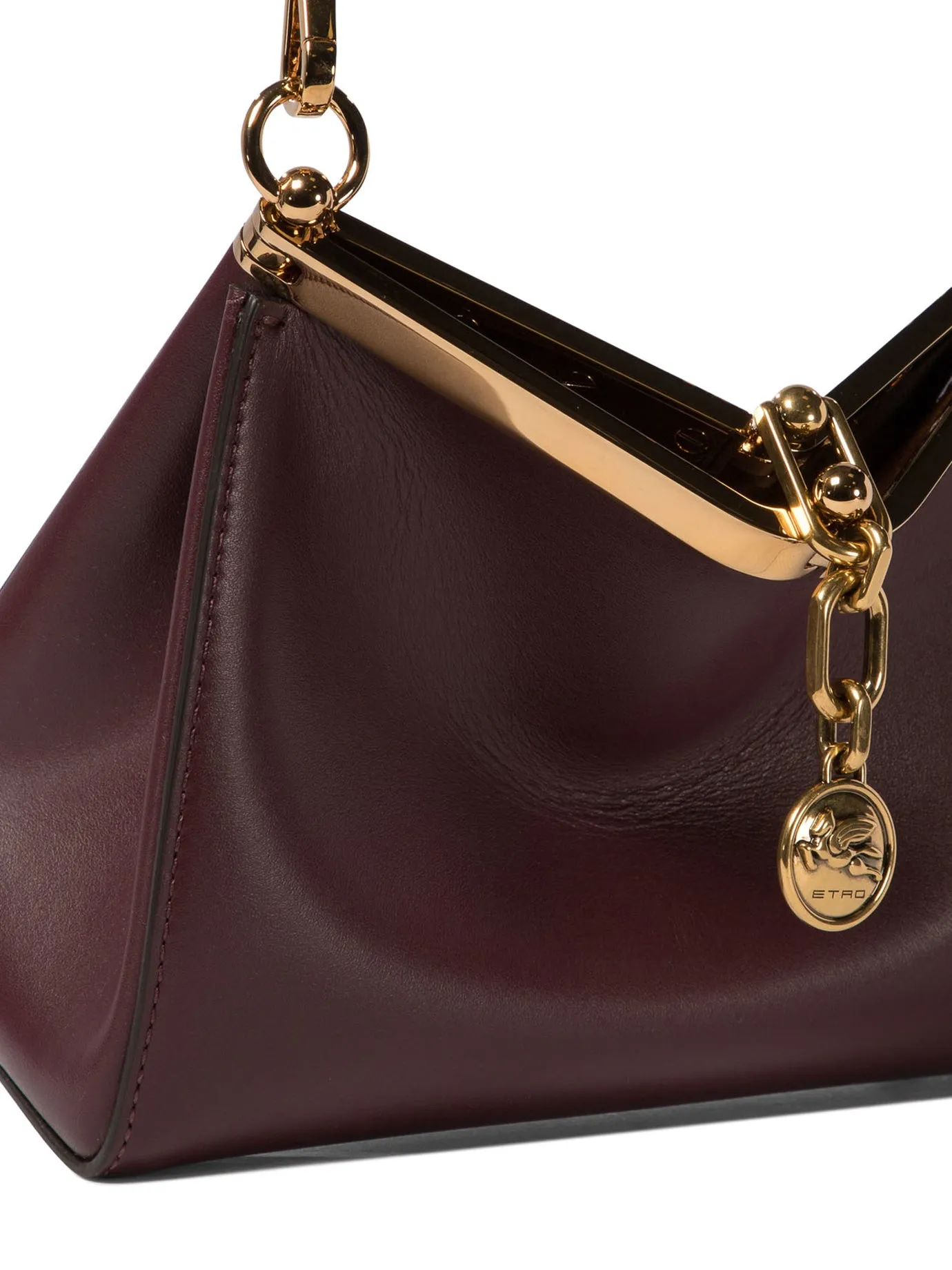 ETRO Bordeaux Mini Calf Leather Shoulder Bag