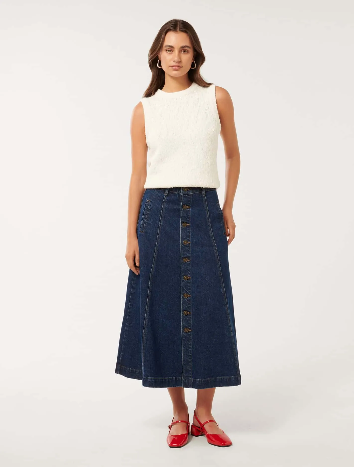 EverNew Leighton Denim Skirt